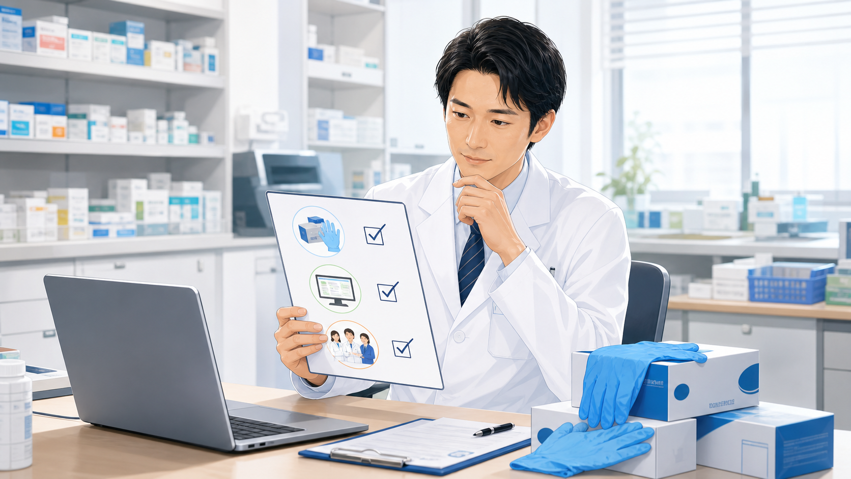 医療用手袋対応で管理薬剤師が確認する3つのポイント