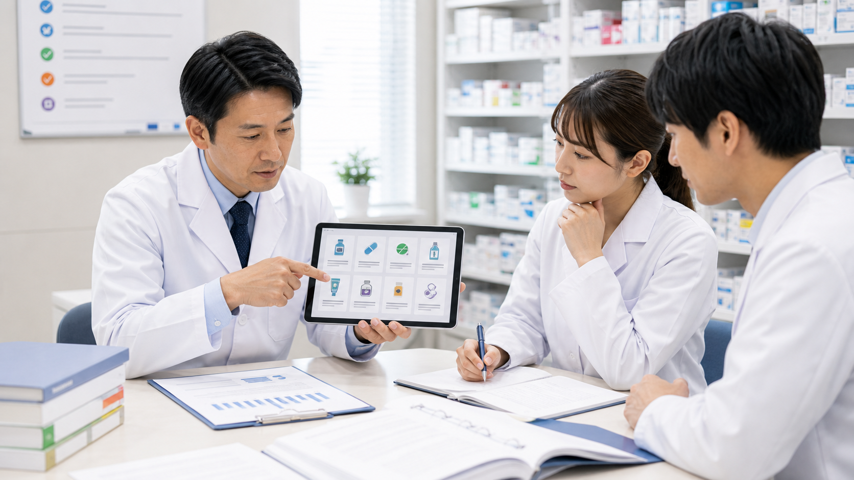 薬局でOTC類似薬の対象範囲を公式資料で確認するイメージ
