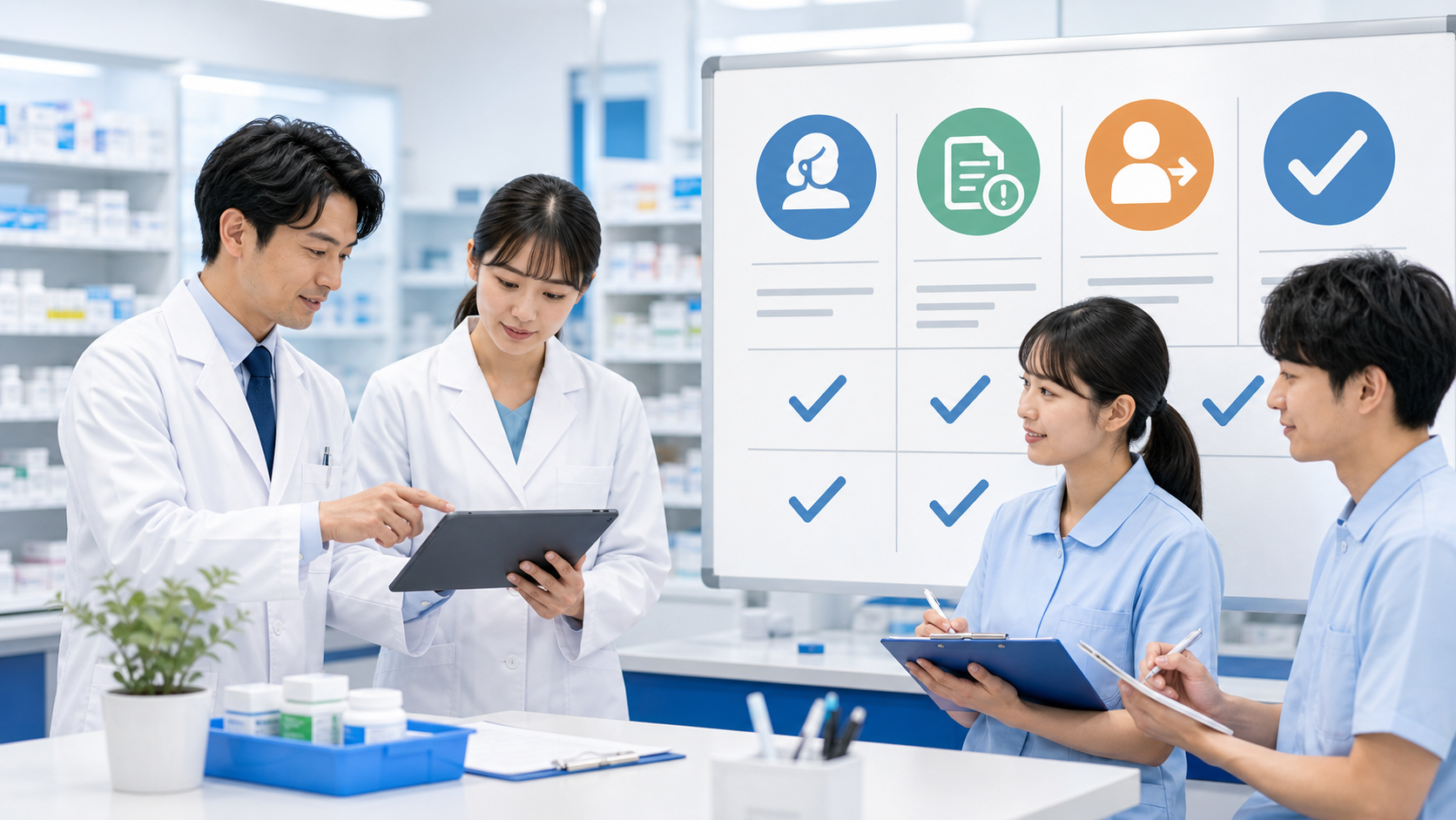 薬局の申し送りを対象、理由、次の行動で整理するまとめ画像