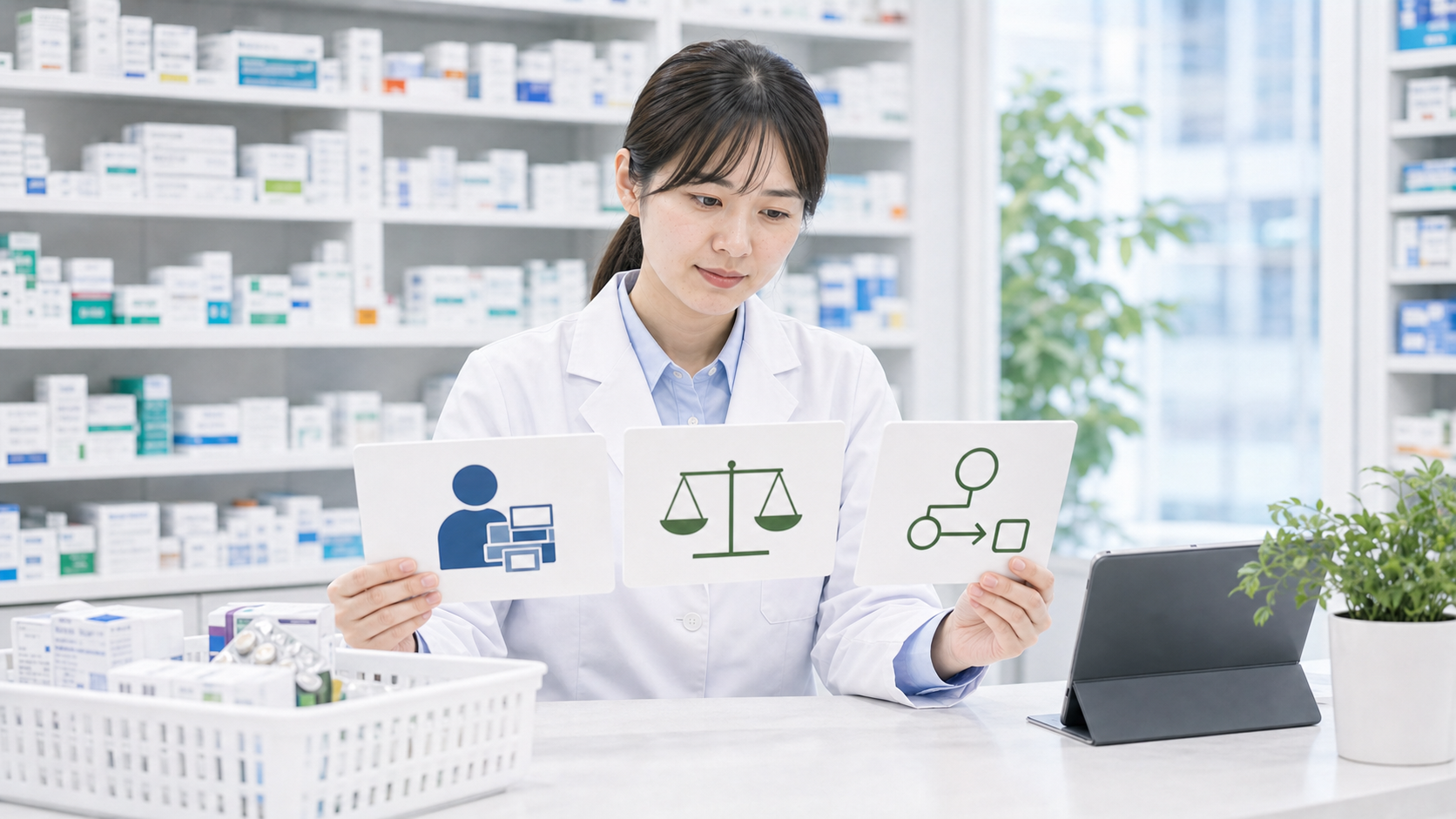薬剤師の市場価値を役割、責任範囲、職場環境の3軸で確認するサムネイル画像