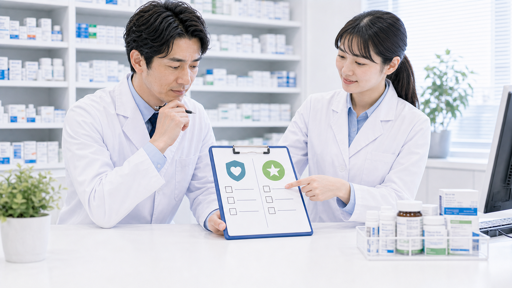 薬剤師が必須条件と希望条件を二つの欄に分けている画像