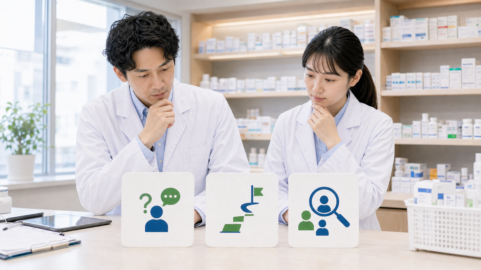 薬剤師が転職を止めるべき3つのケースを確認している画像