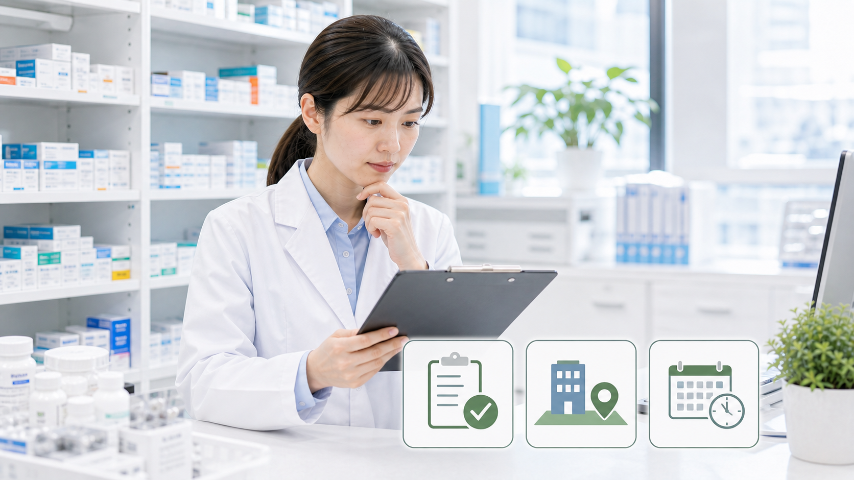薬剤師が内定承諾前に書面条件と配属と入社日の確認項目を整理しているサムネイル画像