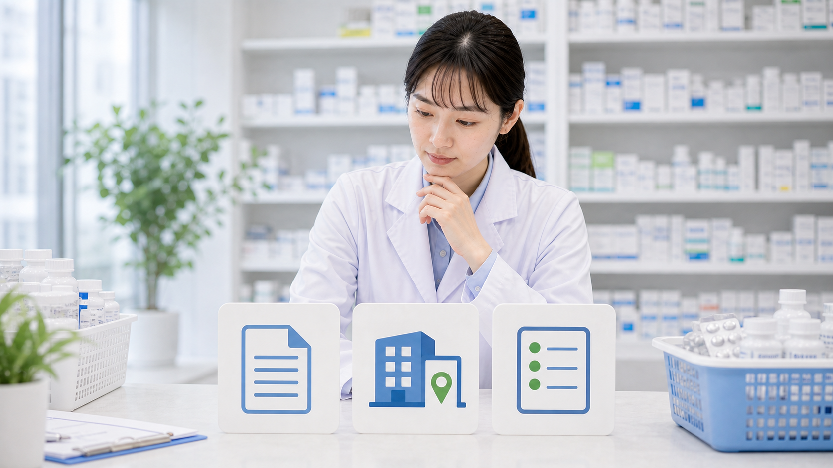 薬剤師の内定承諾前に書面条件と配属業務範囲と未確認事項の3軸を確認する画像