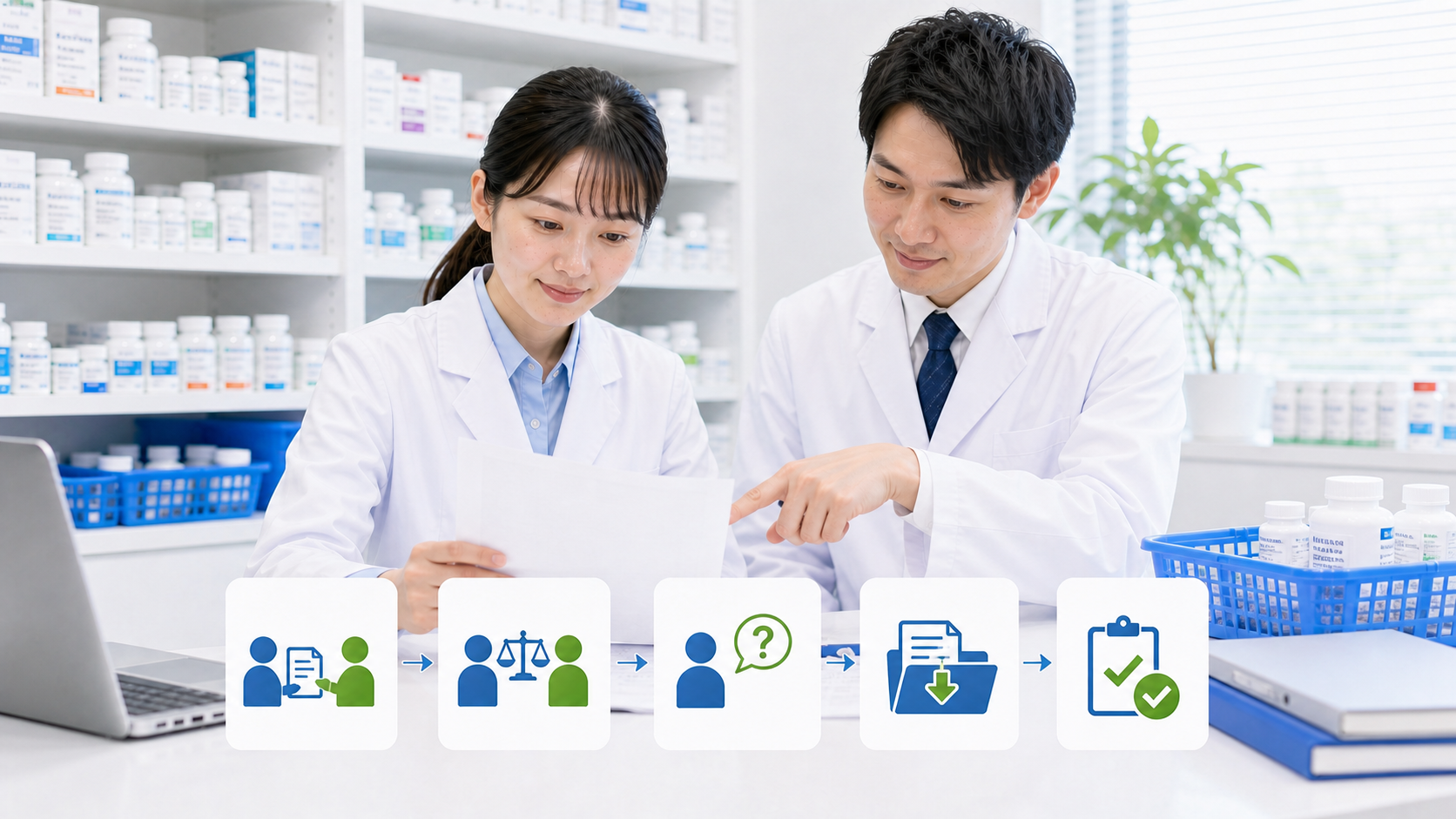 薬剤師が労働条件通知書を受け取って確認質問保存まで進める5ステップ画像