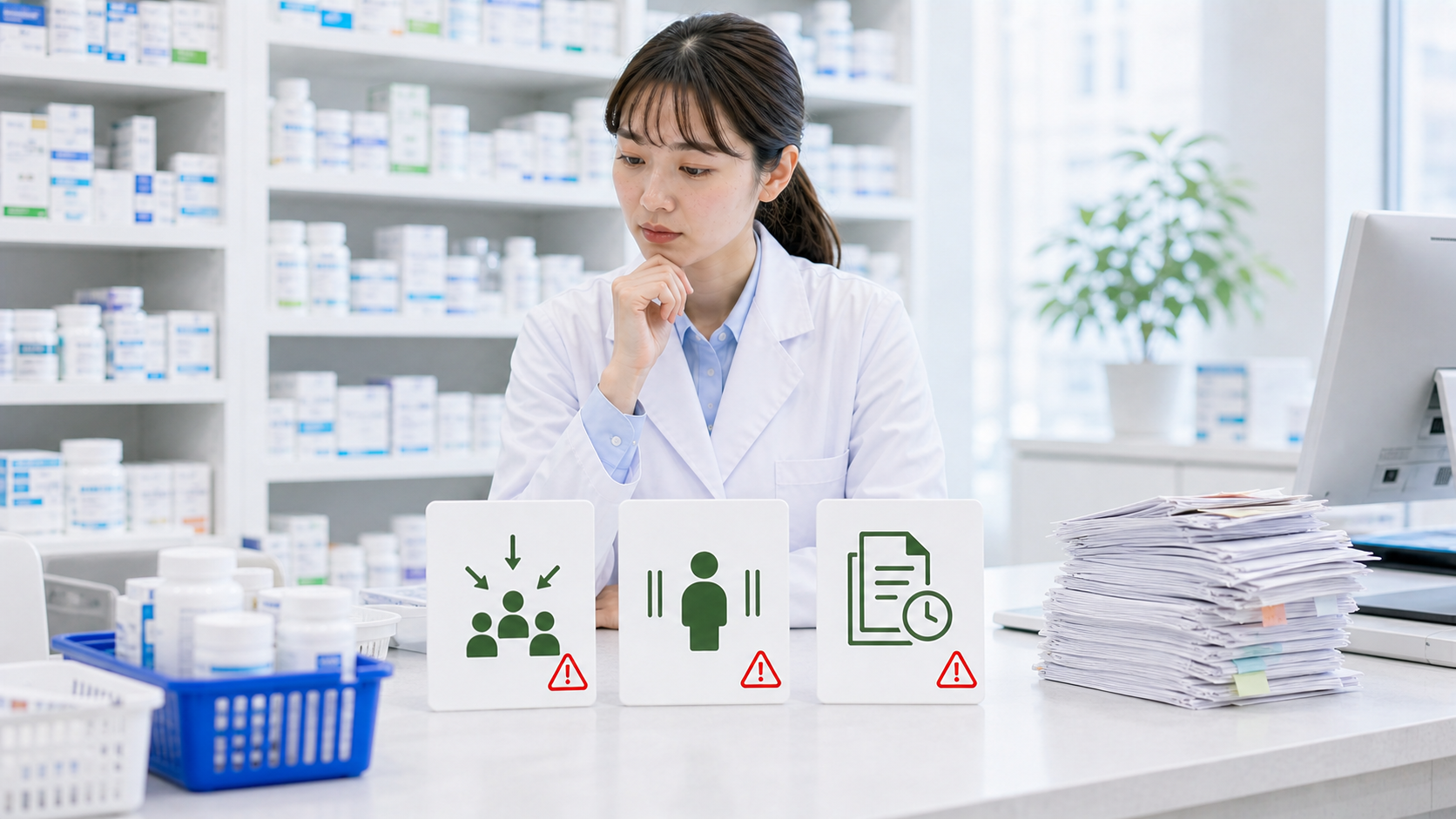 薬剤師が職場見学で注意すべきサインを確認している画像
